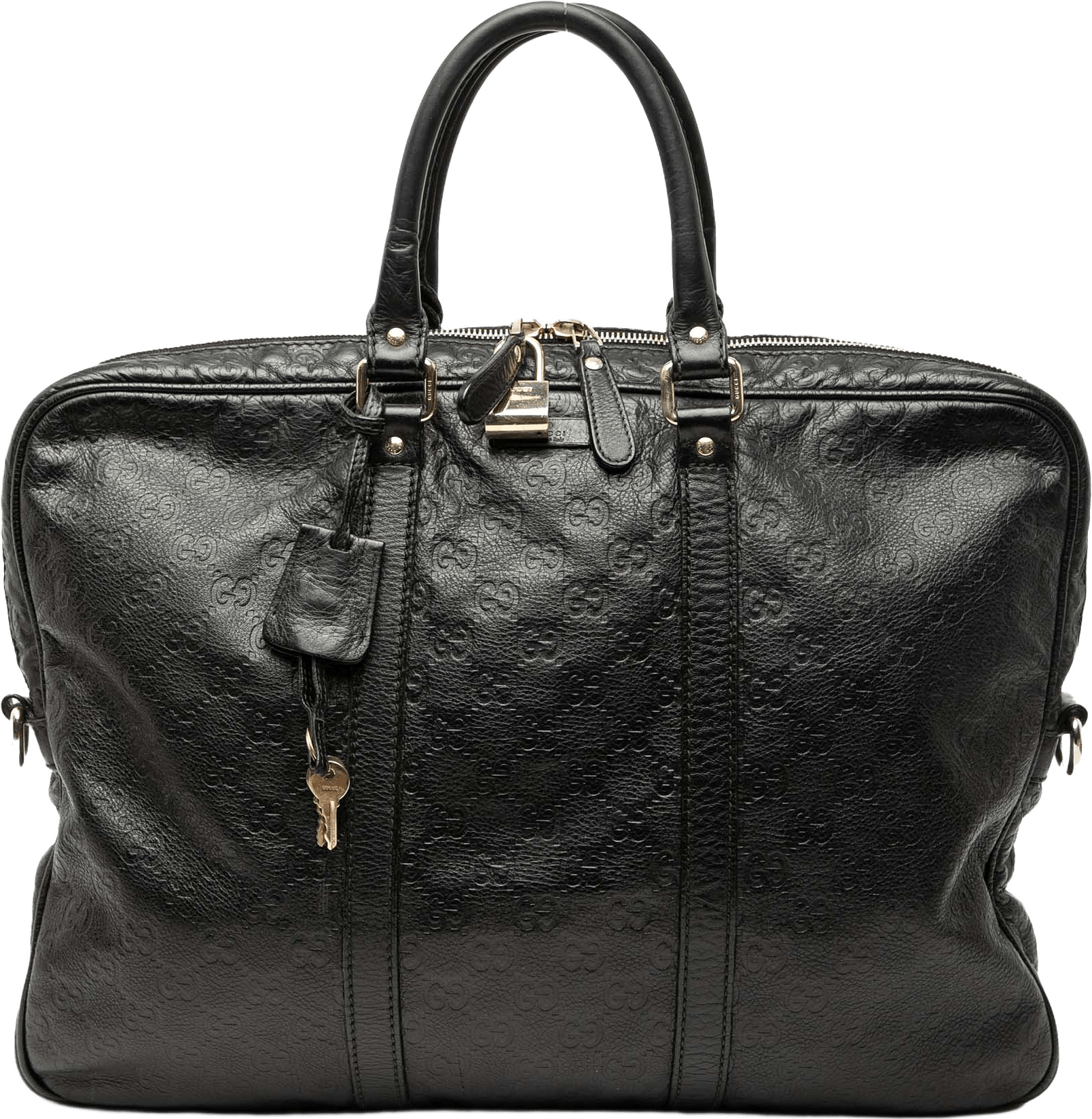 Gucci Guccissima Business Bag, från Luxclusif, i färgen black.