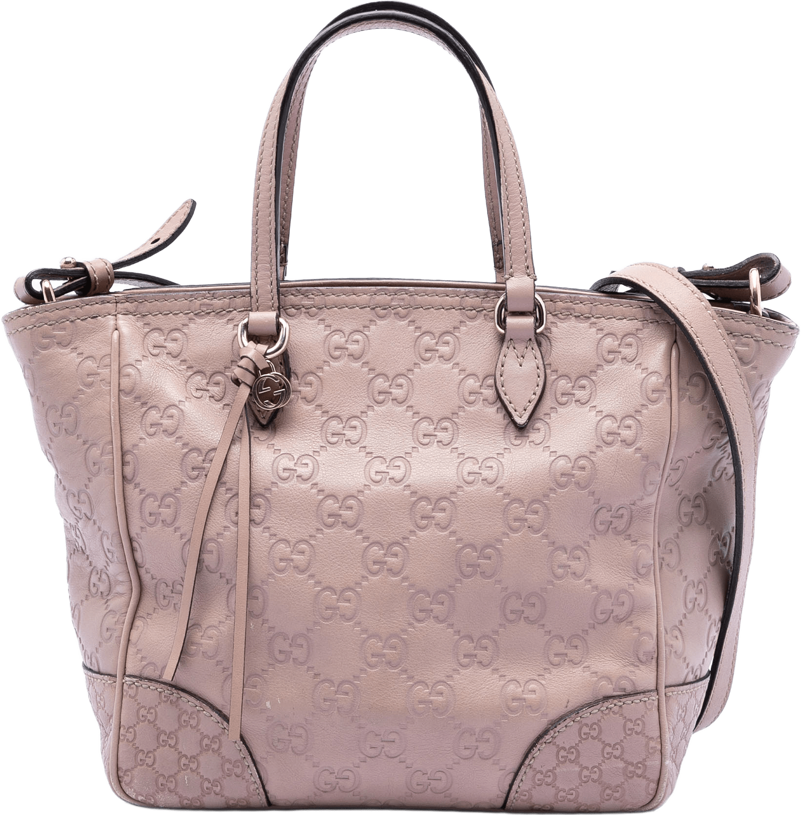 Gucci Small Guccissima Bree Satchel, från Luxclusif, i färgen light pink.