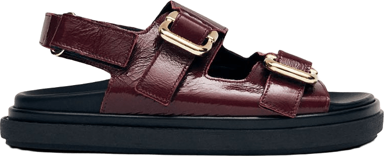 Harper Onix Burgundy Leather Sandals