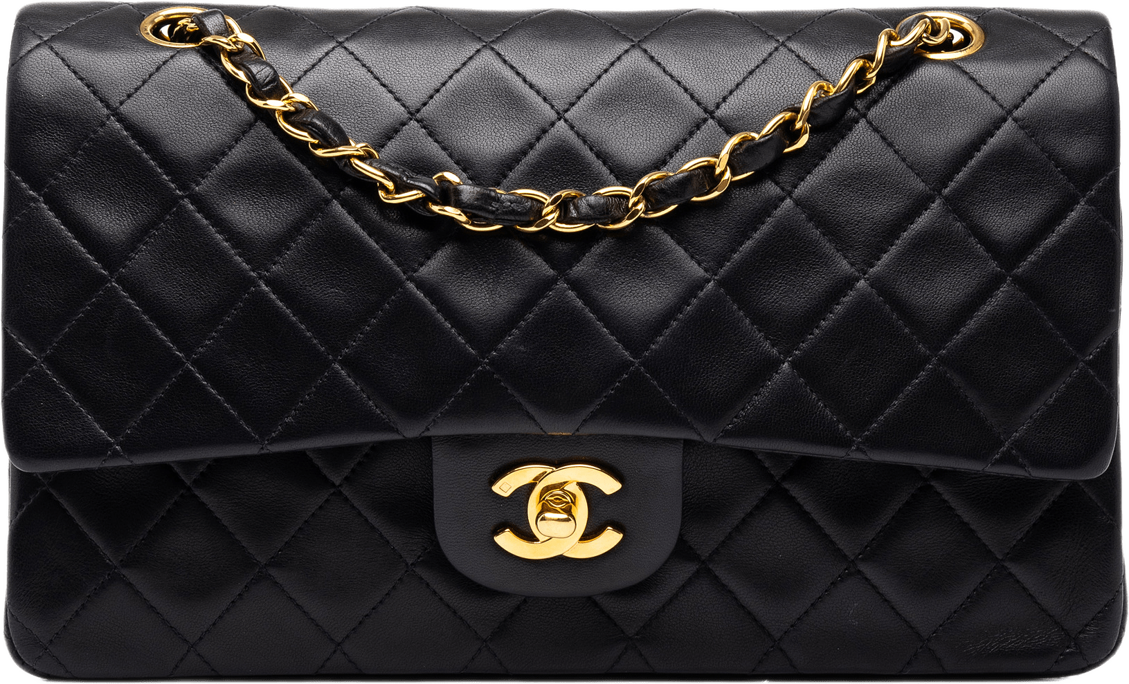 Chanel Medium Classic Lambskin Double Flap, från Luxclusif, i färgen svart.