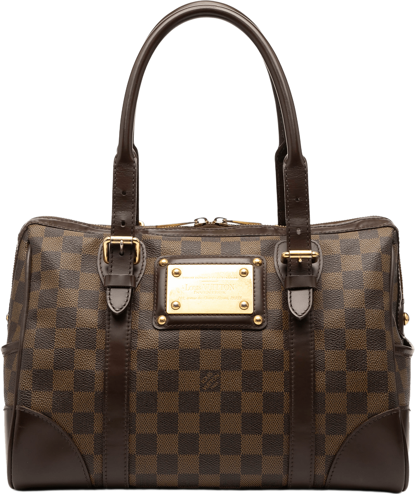 Louis Vuitton Damier Ebene Berkeley, från Luxclusif, i färgen brown.