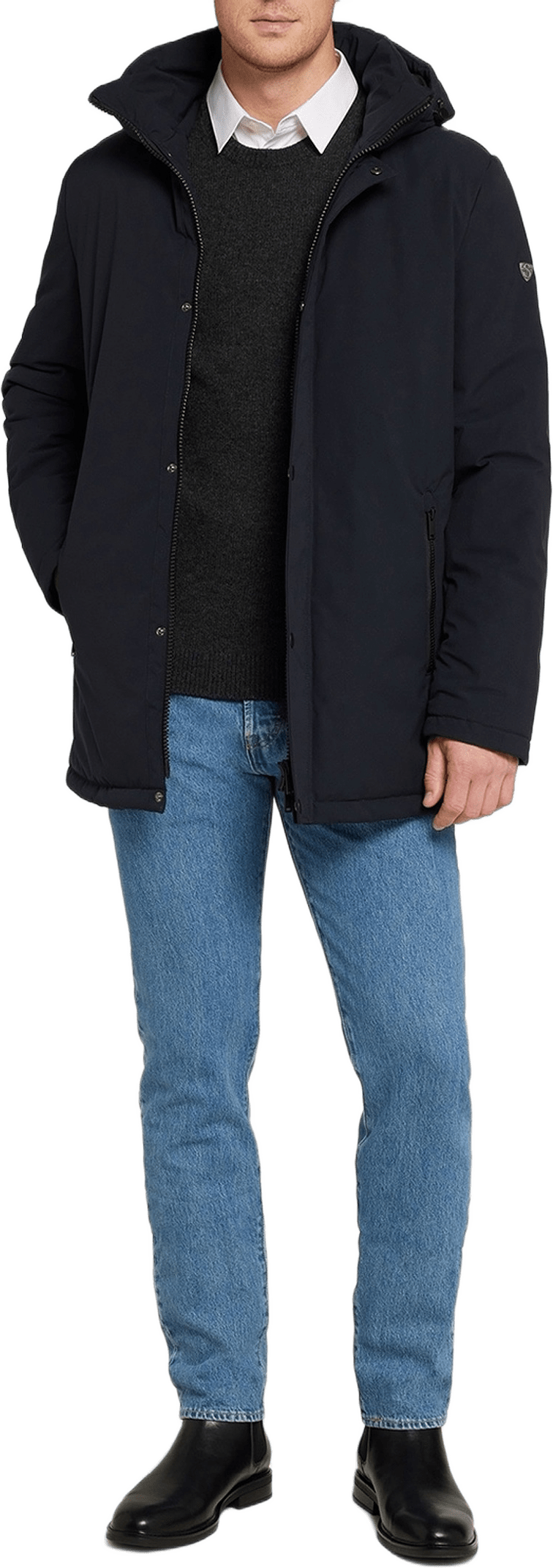 Ewing Jacket, från Saki, i färgen dark navy.