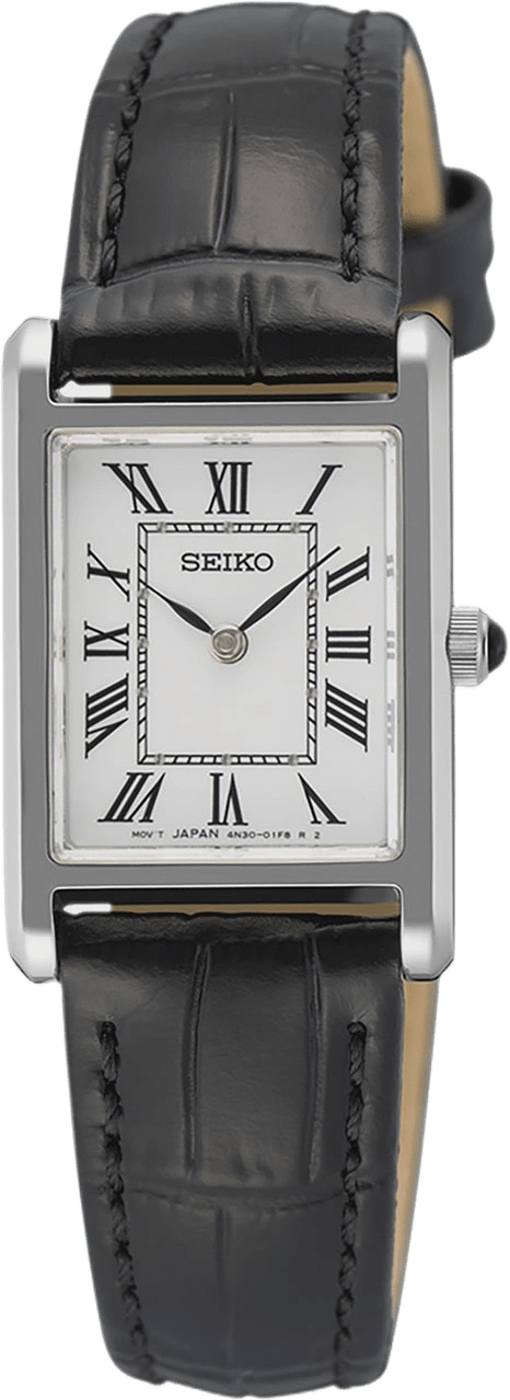 Seiko Dam Vit/stål, Läderband - Swr107p1, från Seiko, i färgen 1.