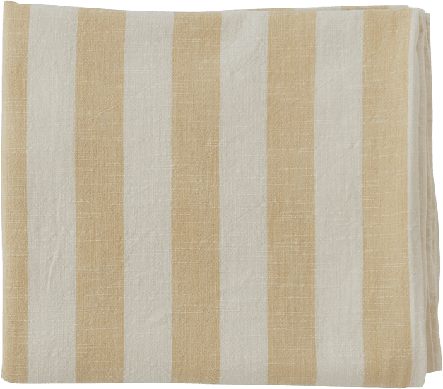 Striped Tablecloth - 260x140 Cm, från OYOY Living, i färgen vanilla.