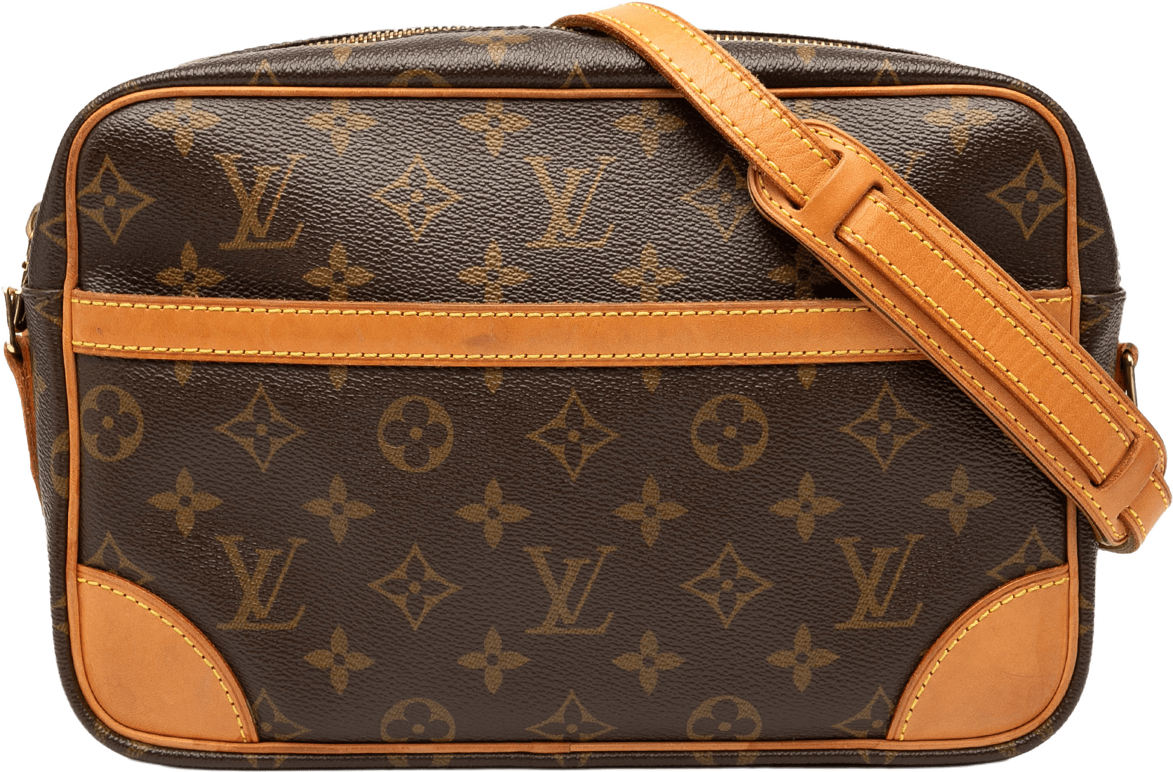 Louis Vuitton Monogram Trocadero 27, från Luxclusif, i färgen brown.