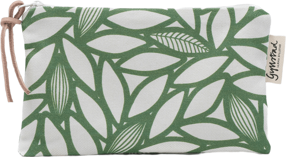 Makeup-väska Bladverk, Small, från Gyllstad, i färgen green.