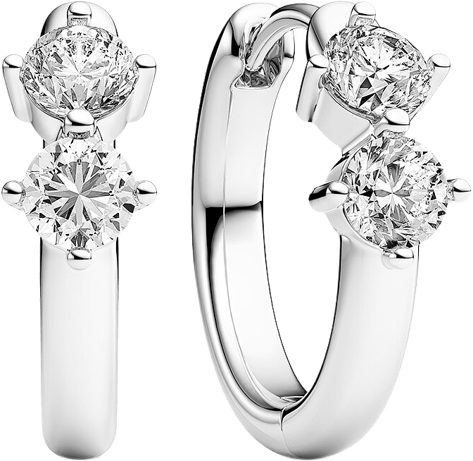 Princess Creolo Piccolo Earrings, från Sif Jakobs Jewellery, i färgen silver.