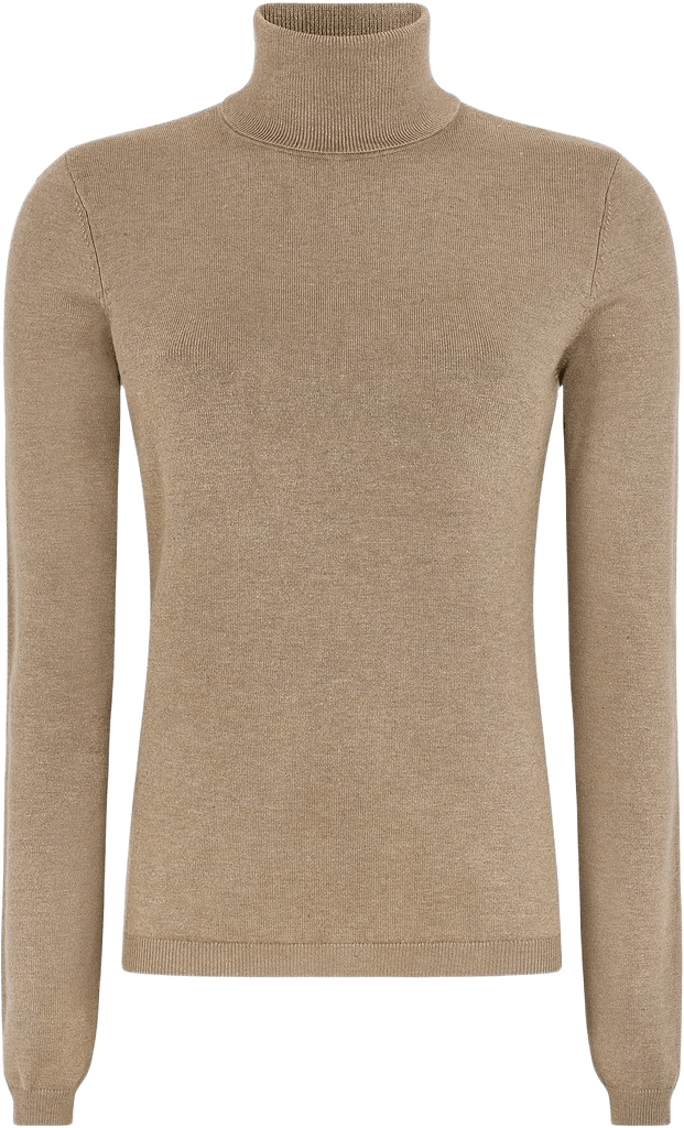 Srmarla Rollneck Knit, från Soft Rebels, i färgen toasted coconut melange.