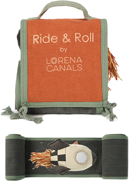 Rida & Rulla Vintergatan, från LORENA CANALS, i färgen orange.