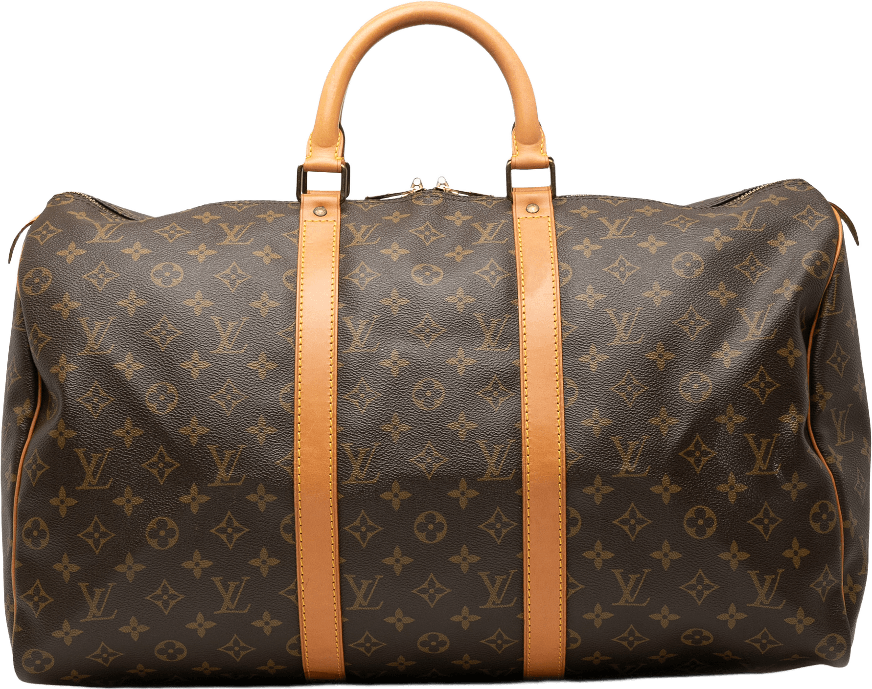 Louis Vuitton Monogram Keepall 50, från Luxclusif, i färgen brown.