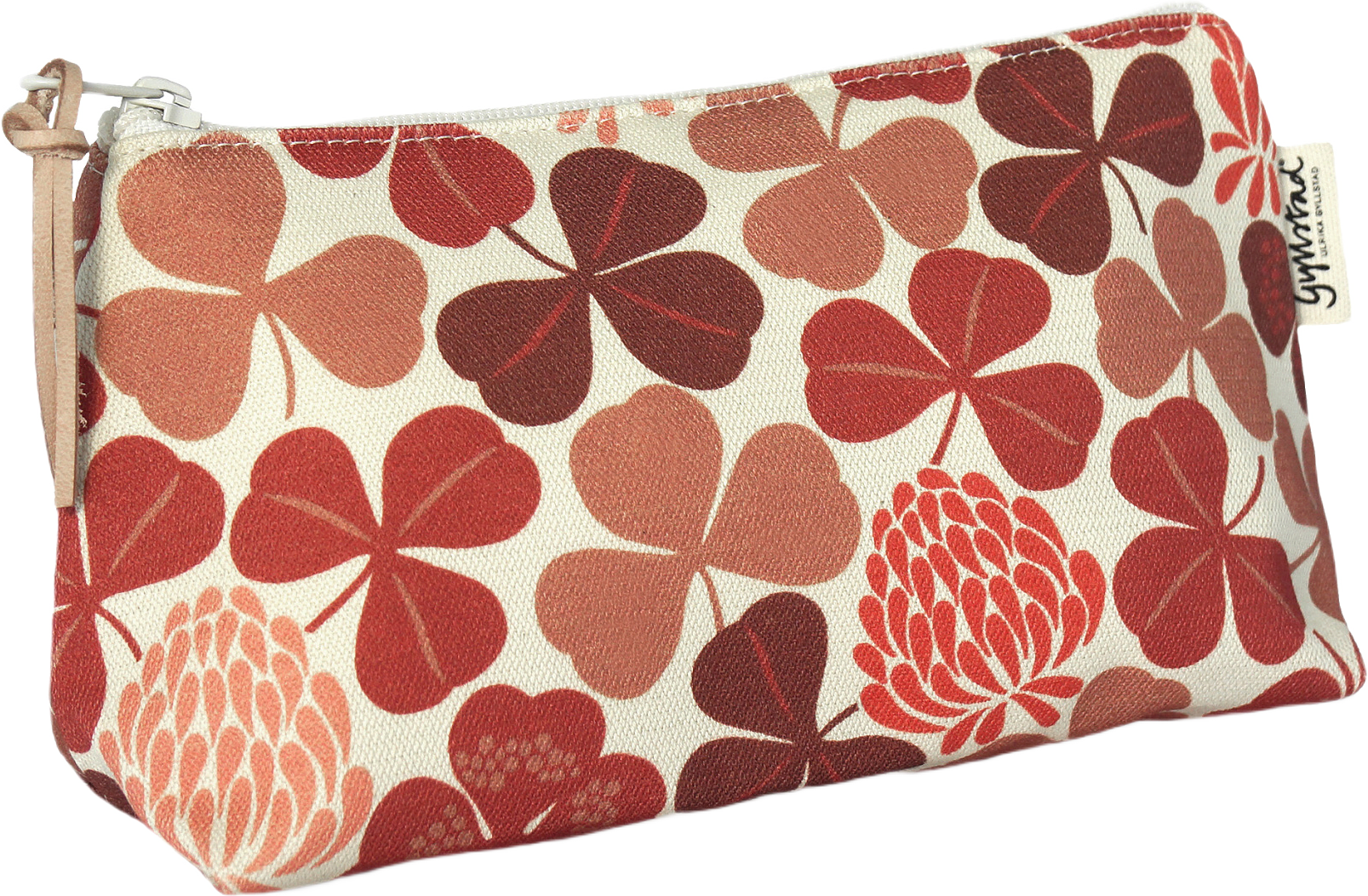 Necessär Lyckoklöver, Medium, från Gyllstad, i färgen röd-rosa.