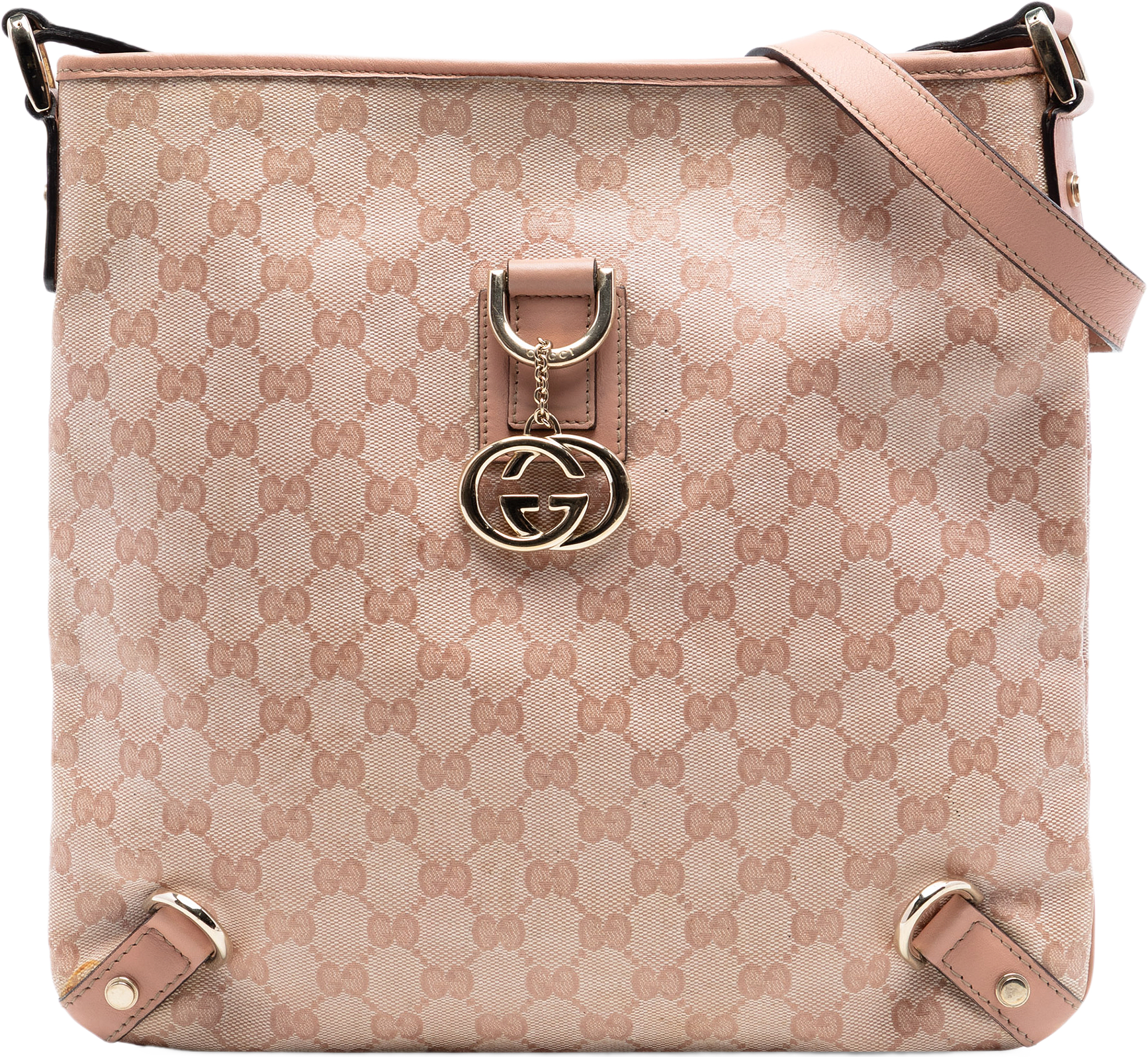 Gucci Gg Crystal Abbey D Ring Crossbody, från Luxclusif, i färgen light pink.