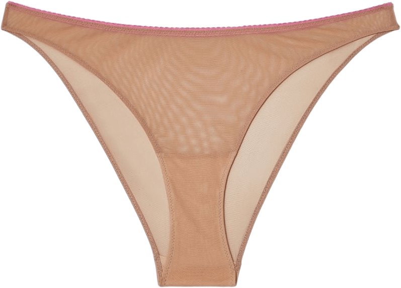 Mesh Bikini Briefs, från Understatement, i färgen warm nude/candy pink.