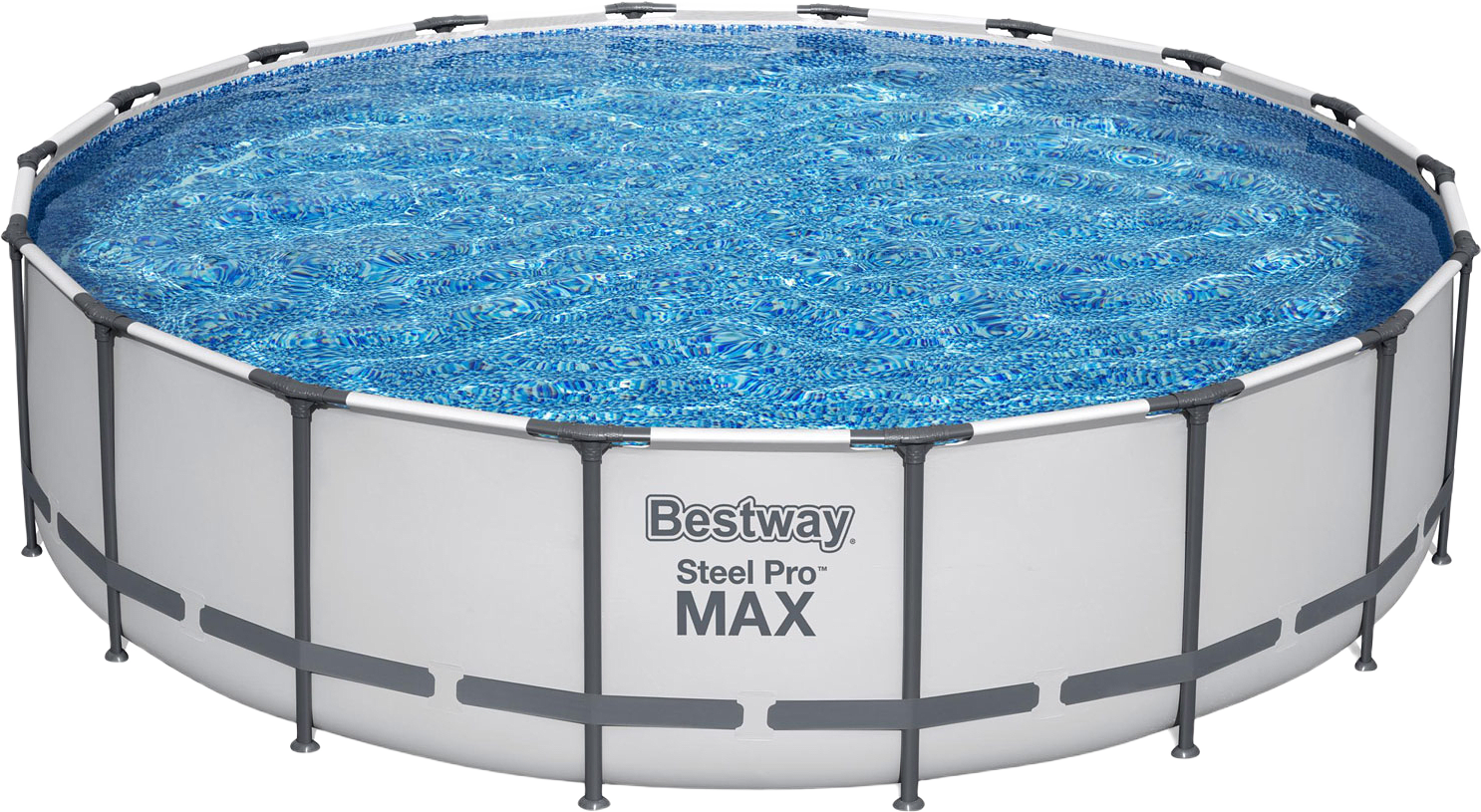 Steel Pro Max Pool 5,49 X 1,22m Clickconnect, från Bestway, i färgen ljusgrå.