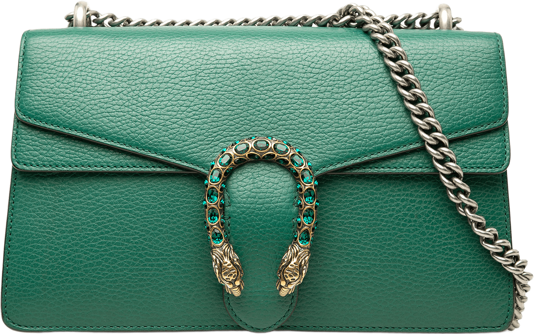 Gucci Medium Leather Dionysus Shoulder Bag, från Luxclusif, i färgen grön.