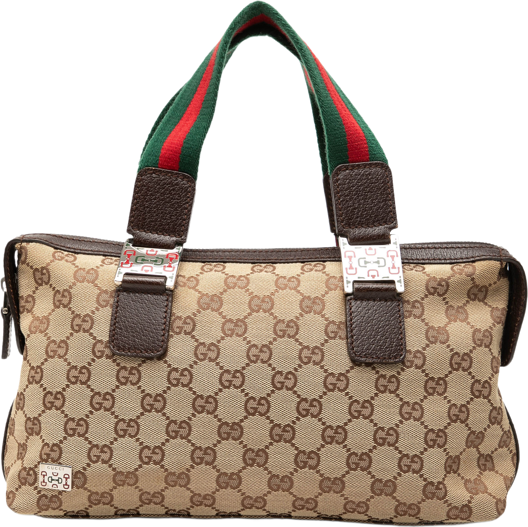 Gucci Gg Canvas Web Pop Handbag, från Luxclusif, i färgen beige.