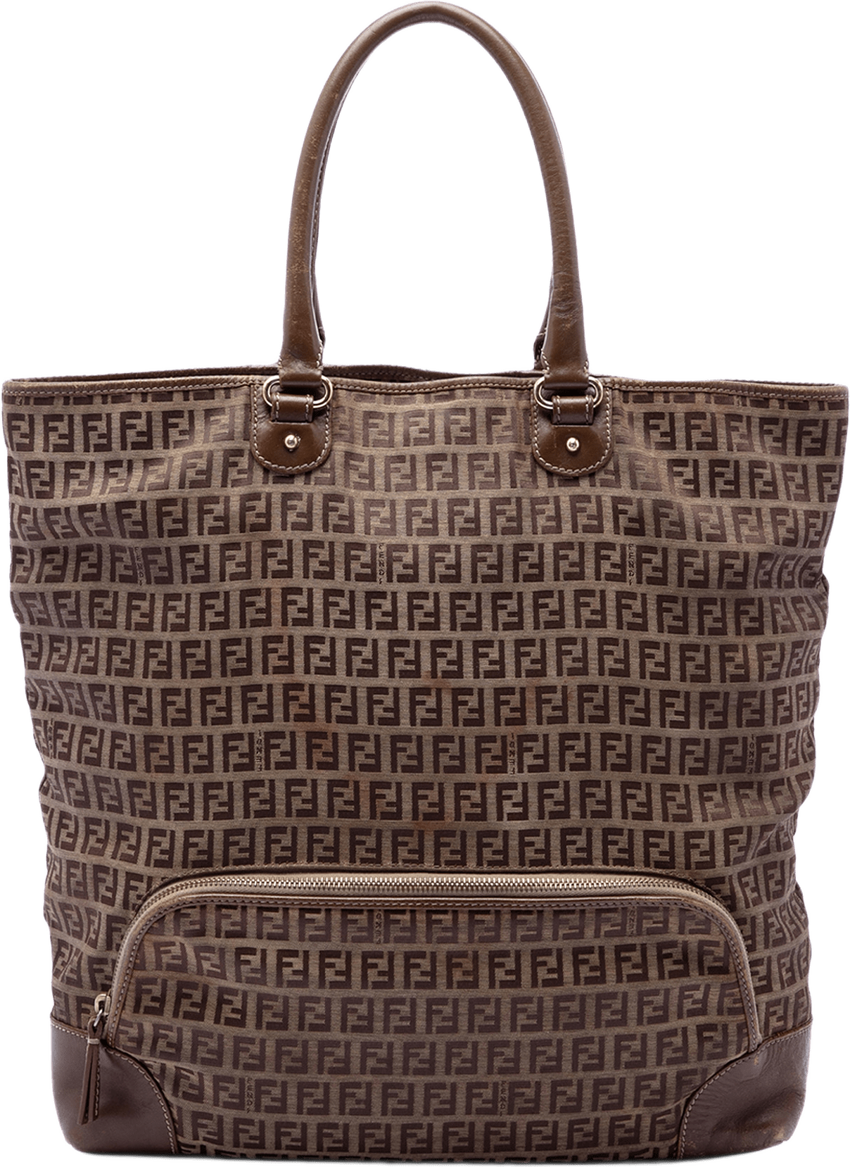 Fendi Zucchino Canvas Chef Shopping Tote, från Luxclusif, i färgen light brown.