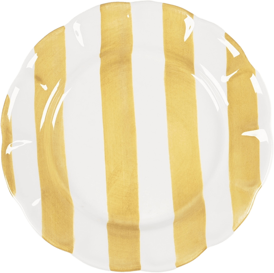 Stripe Tallrik - 28 Cm, från Pick A Poppy, i färgen yellow.