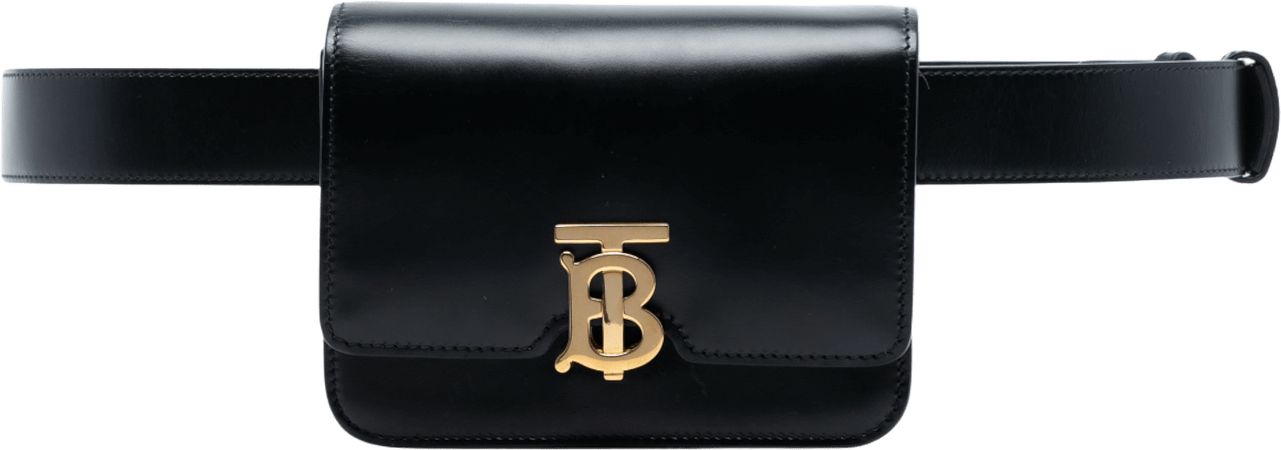 Burberry Leather Tb Belt Bag, från Luxclusif, i färgen black.