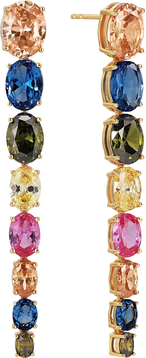 Örhänge Ellisse Lungo Otto, från Sif Jakobs Jewellery, i färgen multi.