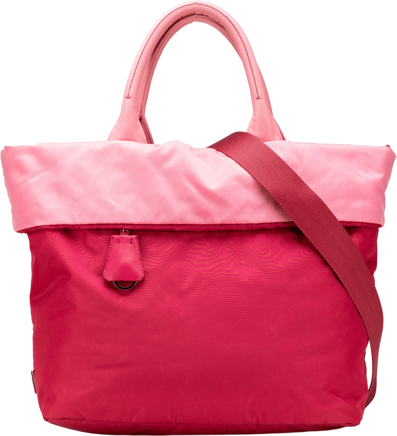 Prada Tessuto Reversible Satchel, från Luxclusif, i färgen dark pink.