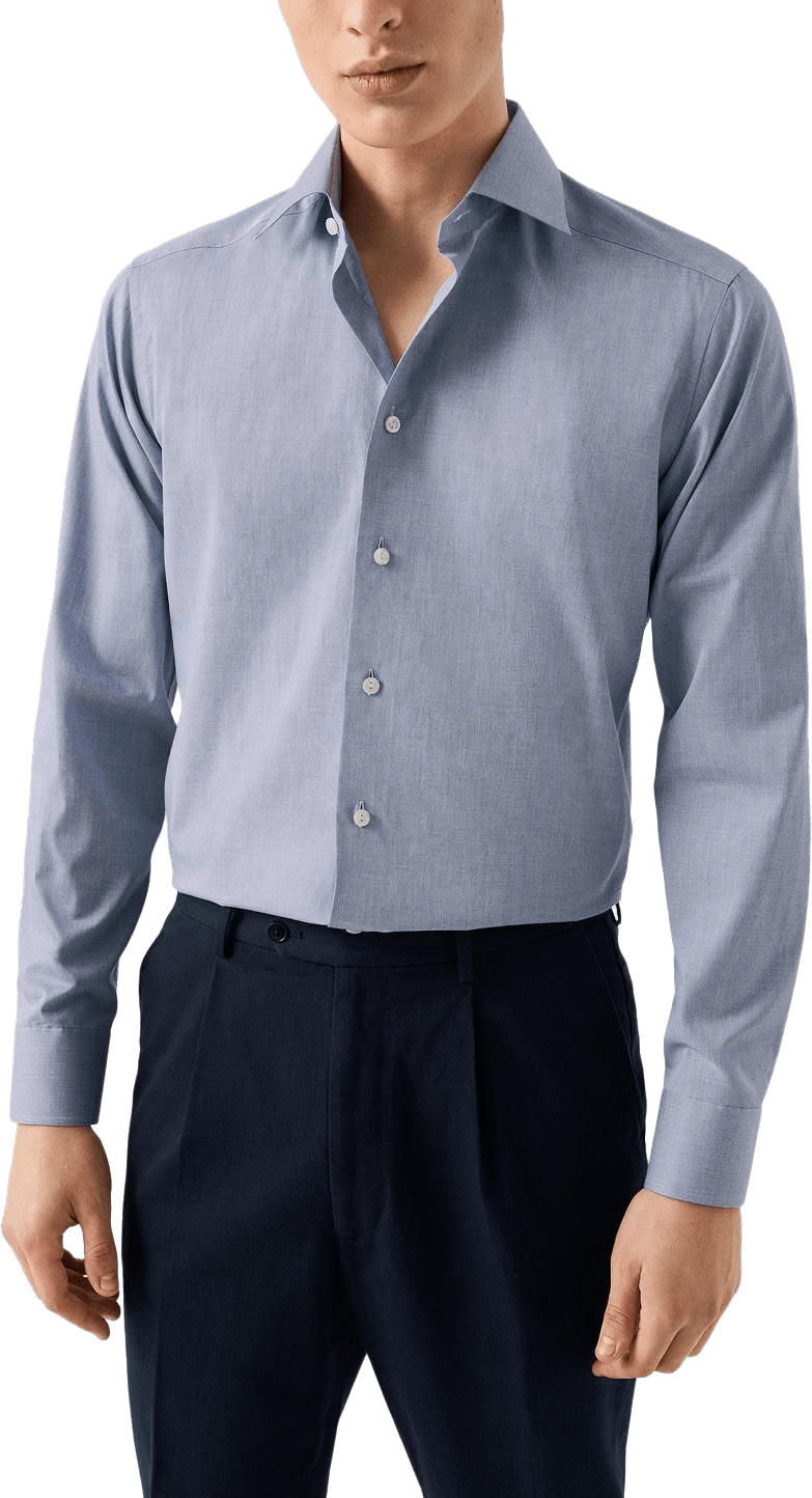 Rutig Skjorta I Fine Twill Contemporary Fit