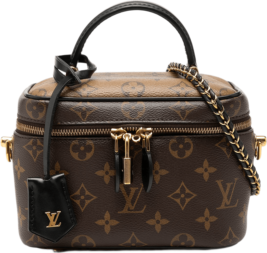 Louis Vuitton Monogram Reverse Vanity Pm, från Luxclusif, i färgen brun.