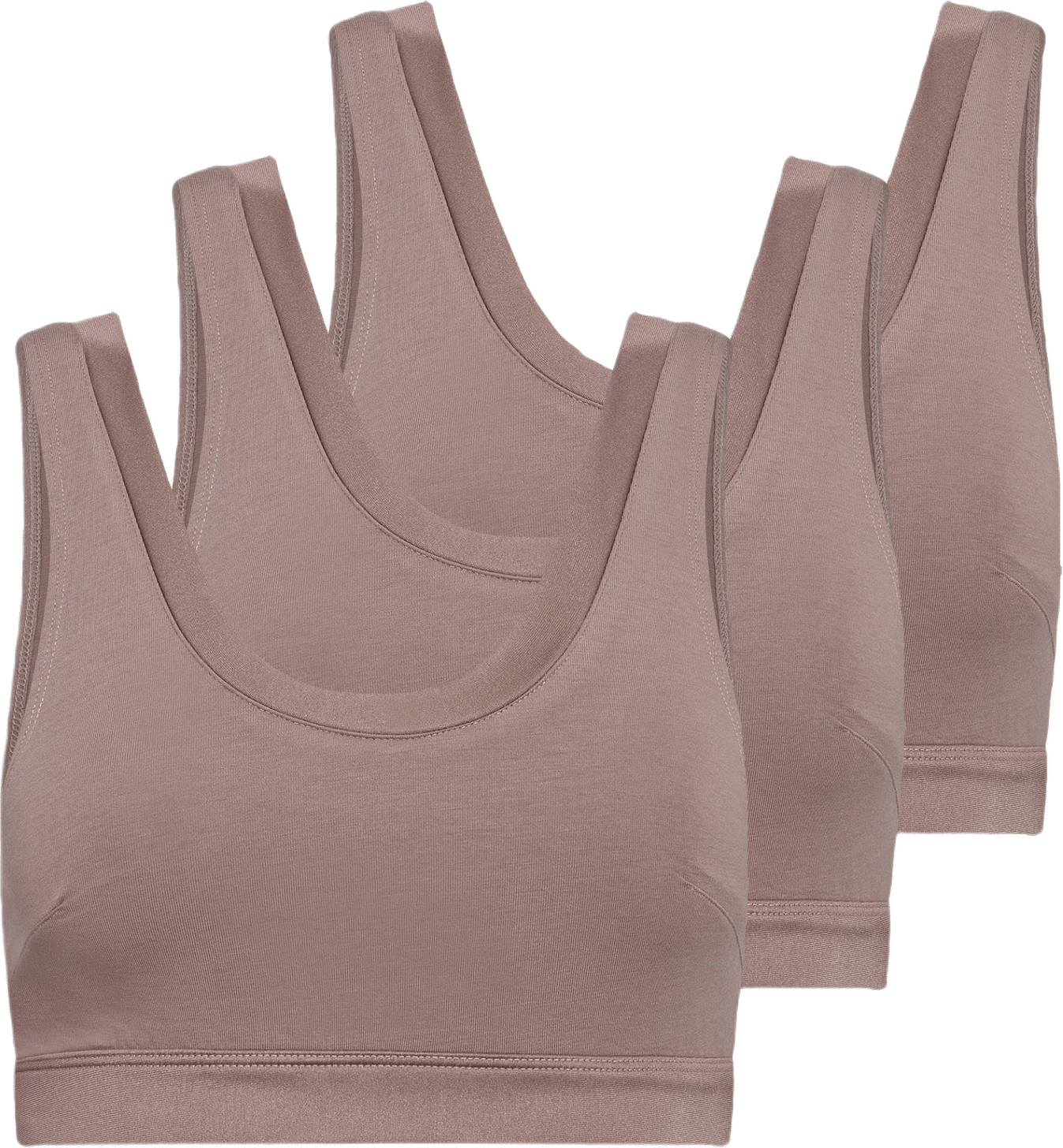 Ekologisk Bambuviskos, 3-pack Bh Top, Svart, från JBS of Denmark, i färgen rose.