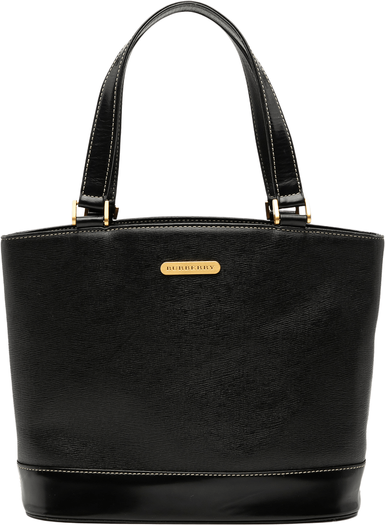 Burberry Leather Tote, från Luxclusif, i färgen black.