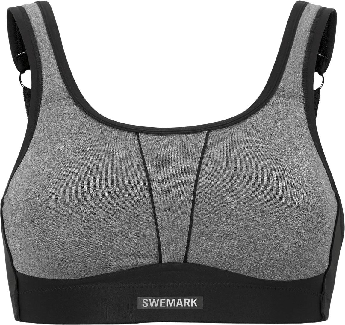 Movement Sport-bh, från Swegmark, i färgen grå/svart.
