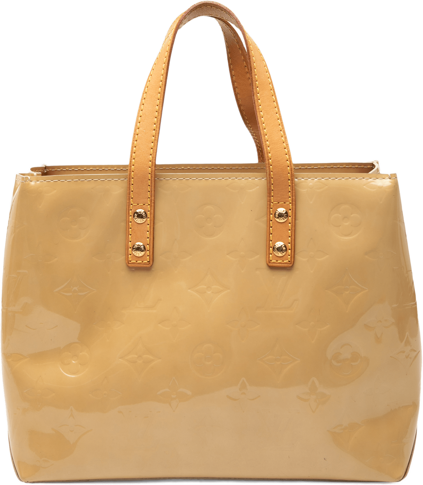 Louis Vuitton Monogram Vernis Reade Pm, från Luxclusif, i färgen beige.