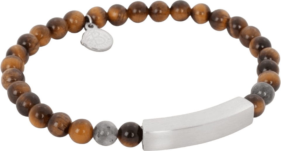 Brandon Beaded Bracelet Brown, från by BILLGREN, i färgen brun/stål.