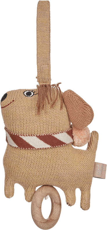 Coco Dog Music Mobile, från OYOY Mini, i färgen camel.