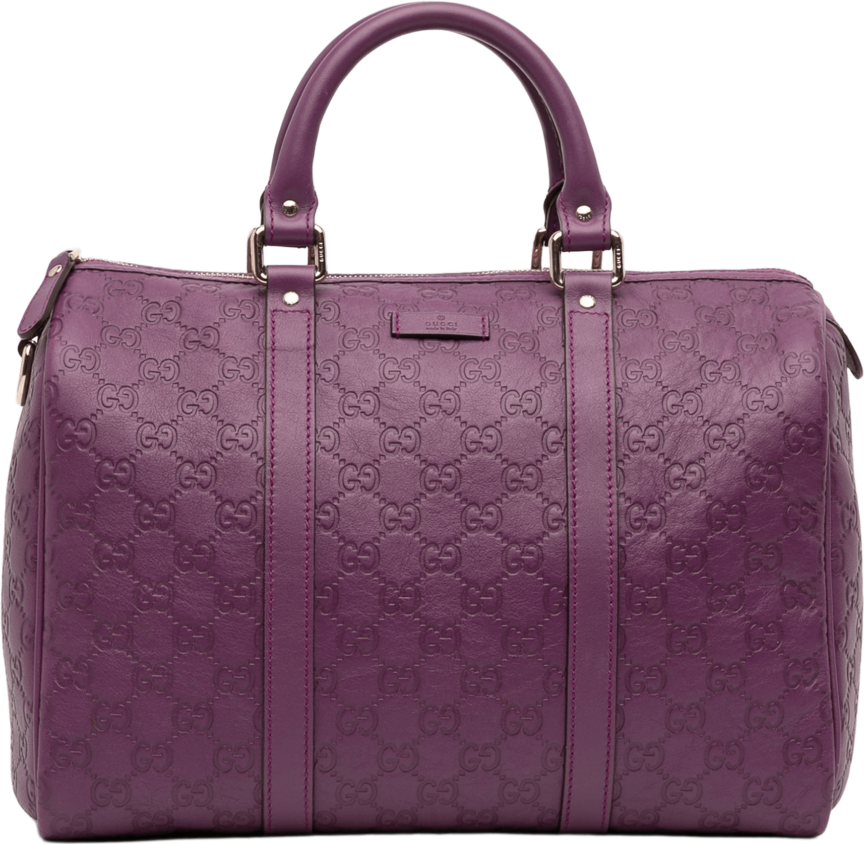 Gucci Medium Guccissima Joy Boston Bag, från Luxclusif, i färgen purple.