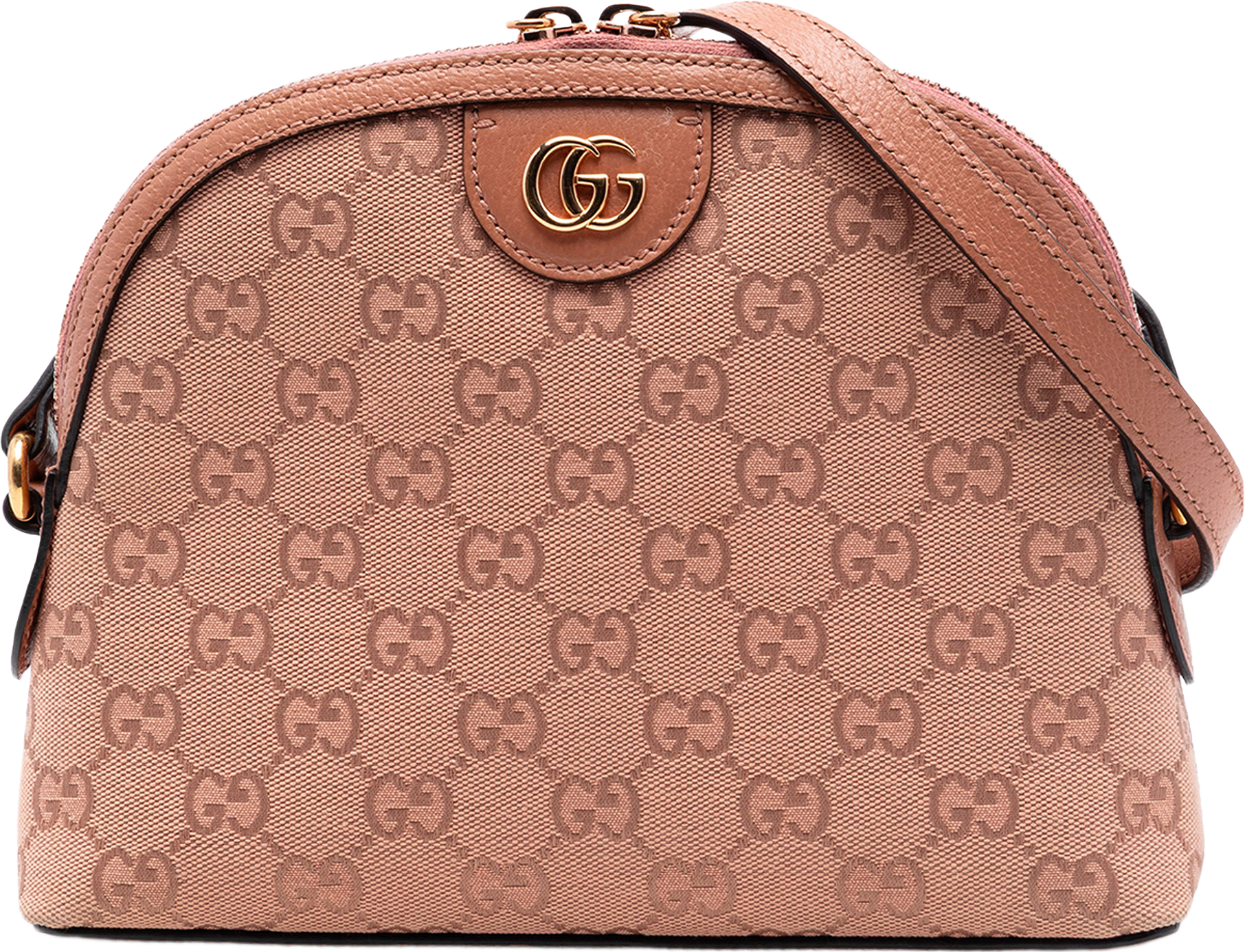 Gucci Small Gg Canvas Ophidia Dome Crossbody, från Luxclusif, i färgen rosa.