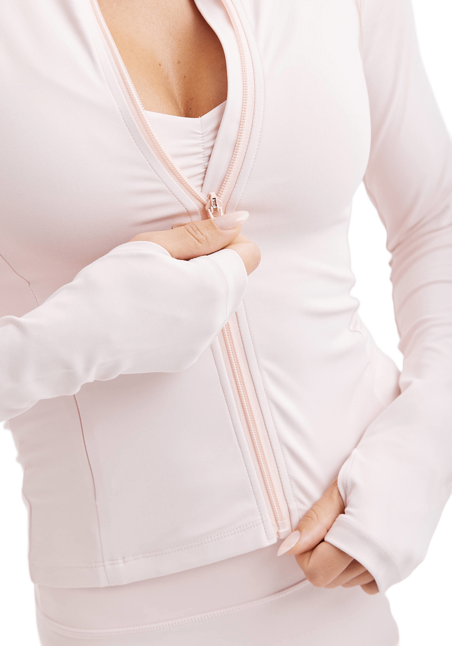 Butter Soft Zip Cardigan, från Drop of Mindfulness, i färgen pink blush.