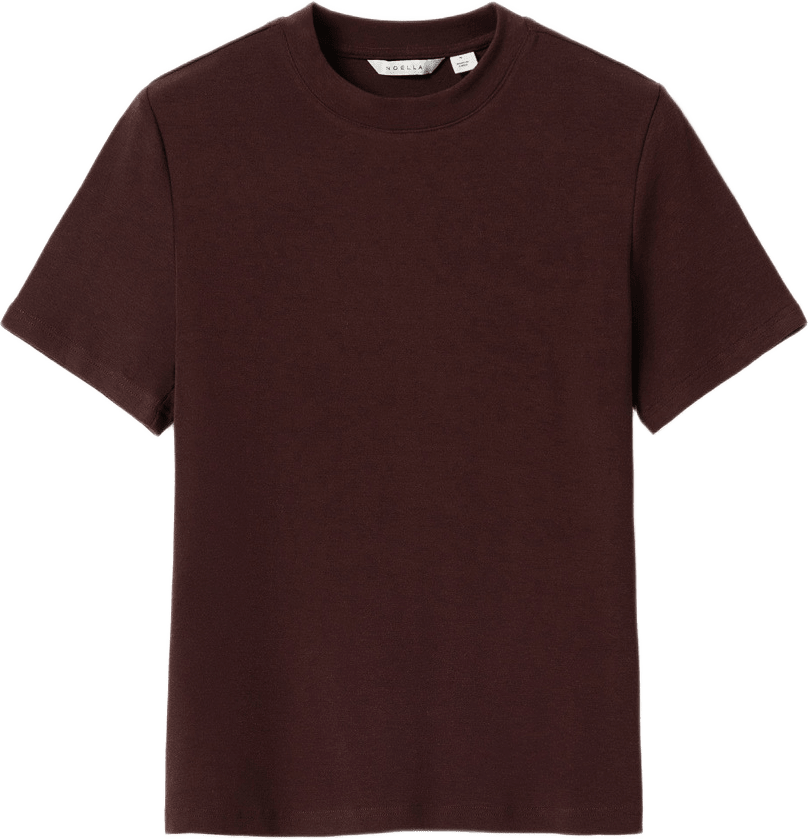 Lidie Ss Top - Burgundy Melange, från Noella, i färgen burgundy melange.