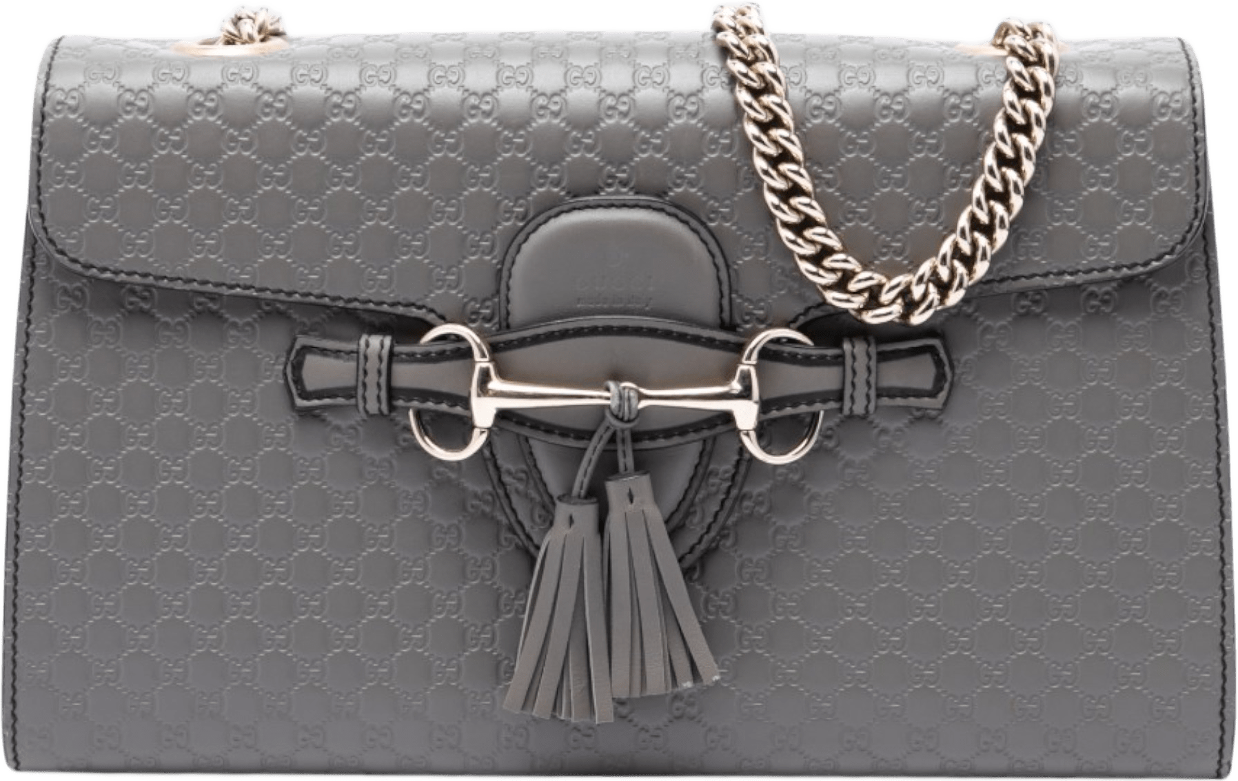 Gucci Medium Microguccissima Emily Shoulder Bag, från Luxclusif, i färgen grå.