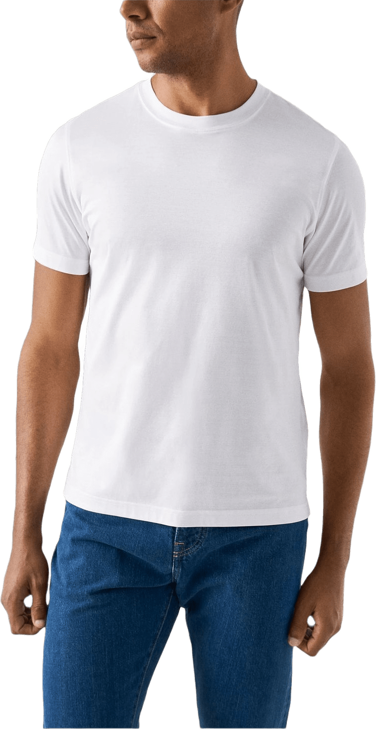 T-shirt I Filo Di Scozia, från Eton, i färgen white.