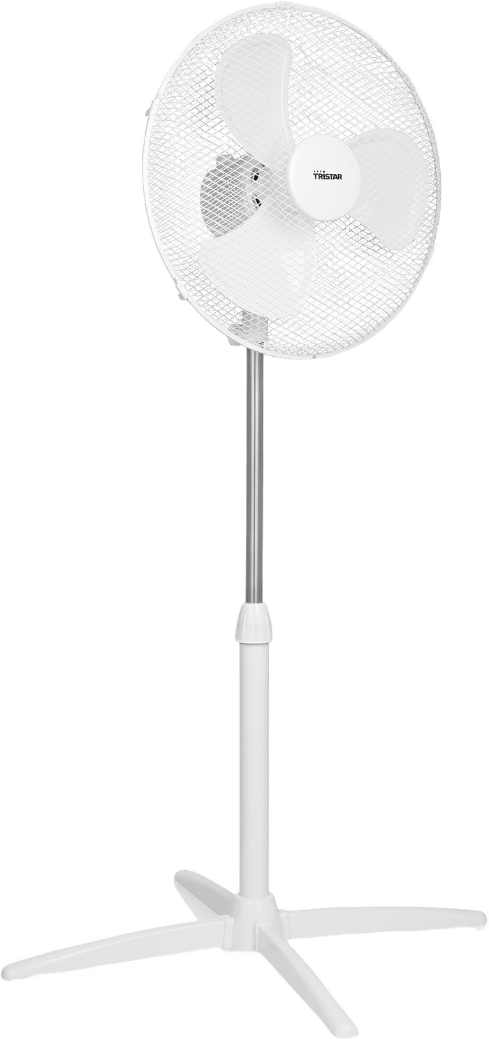 Golvfläkt 40cm Justerbar Höjd 85-115 Cm, från Tristar, i färgen vit.