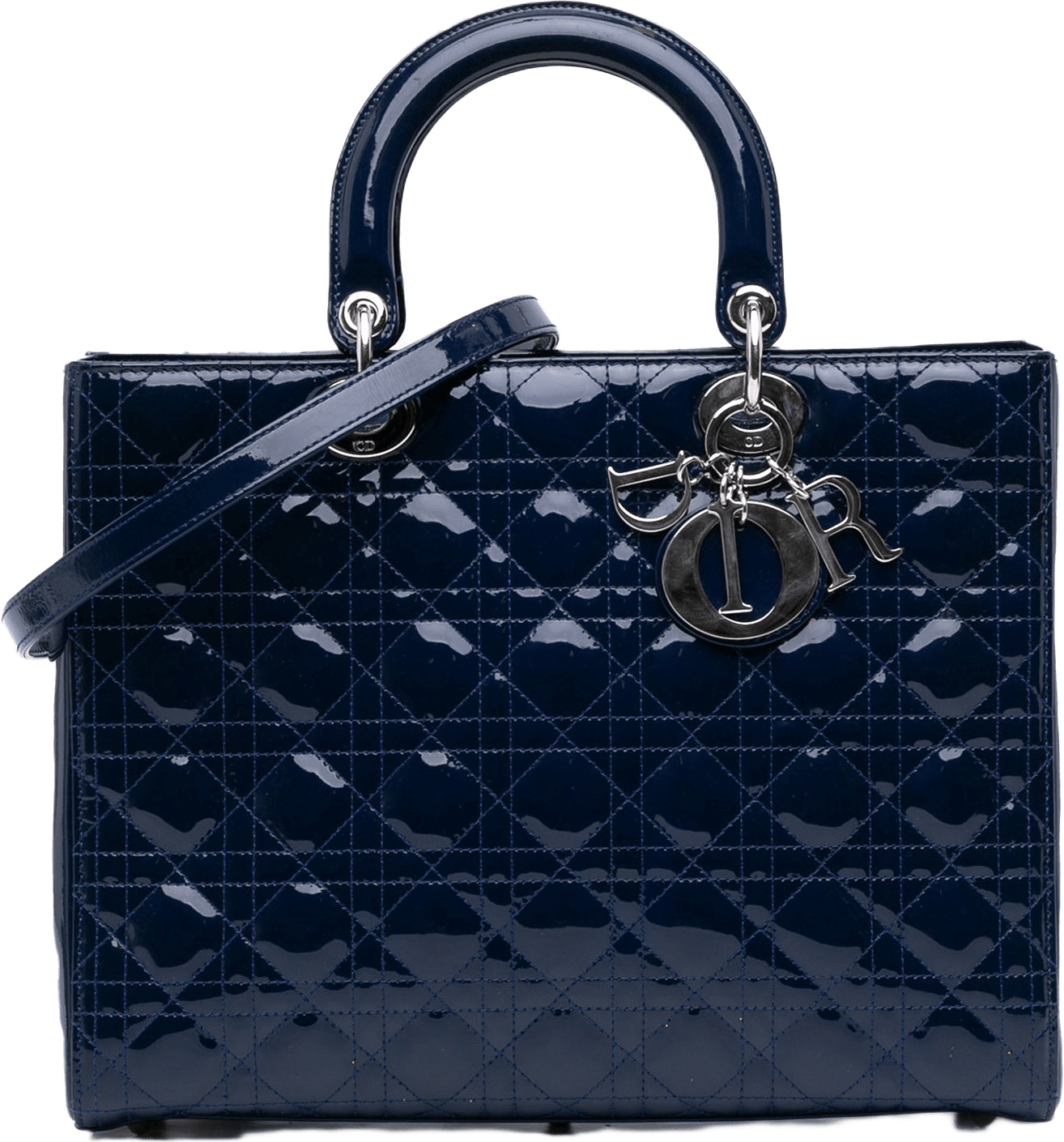 Dior Large Patent Cannage Lady Dior