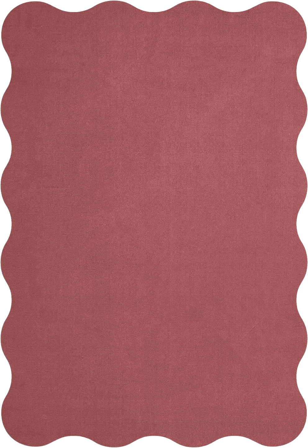 Scallop Ullmatta Raspberry  Red, från Layered, i färgen raspberry red.
