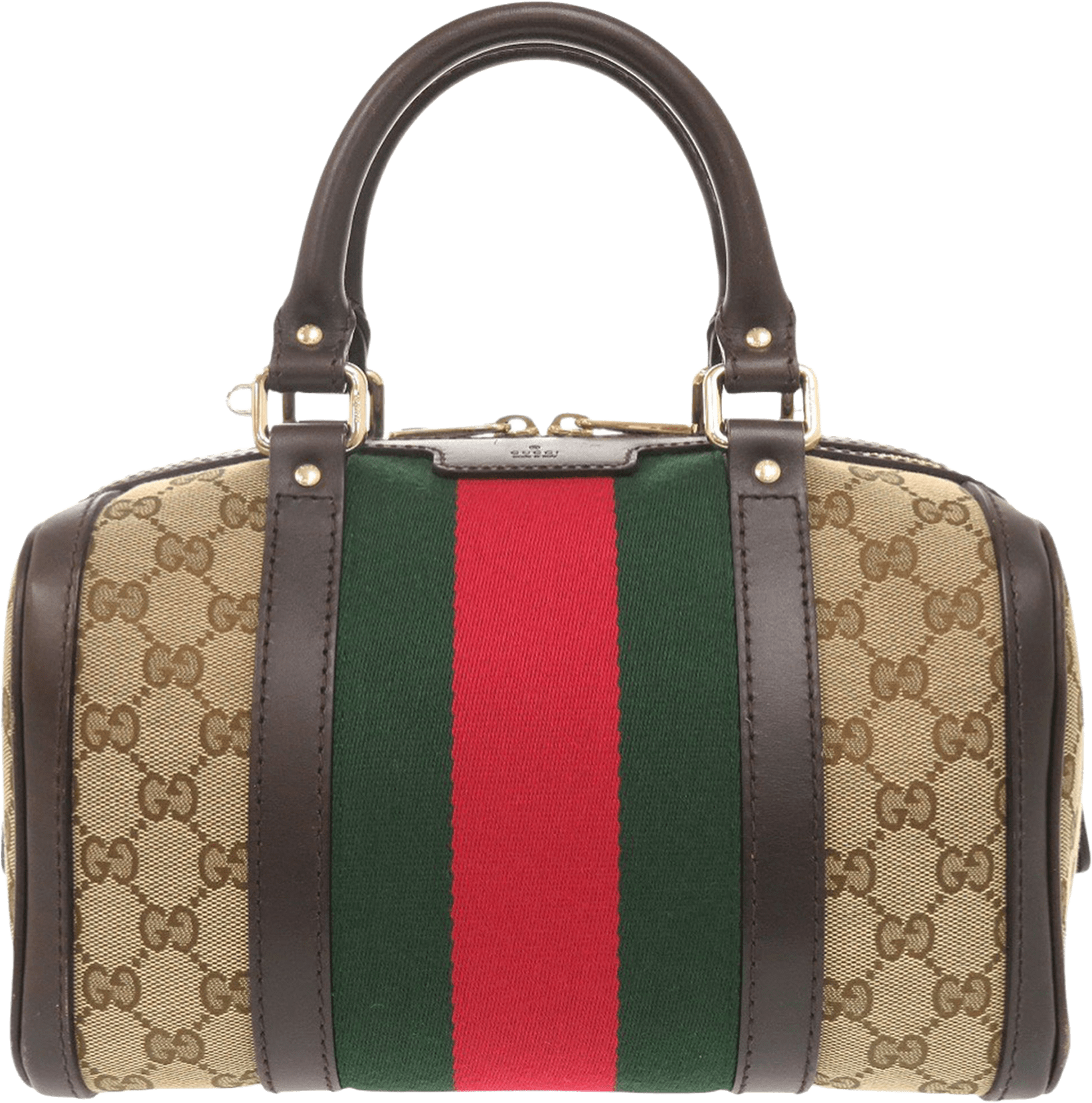 Gucci Small Gg Canvas Web Joy Boston Bag, från Luxclusif, i färgen beige.