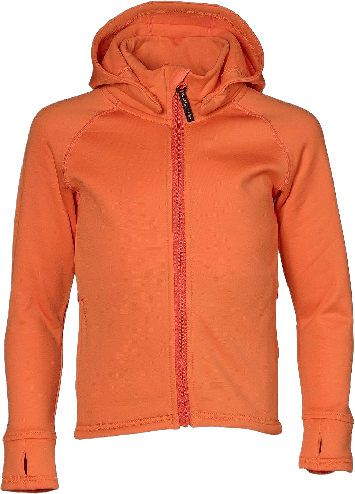 Panda Hoodie Kids, från ISBJÖRN of Sweden, i färgen orangepeel.