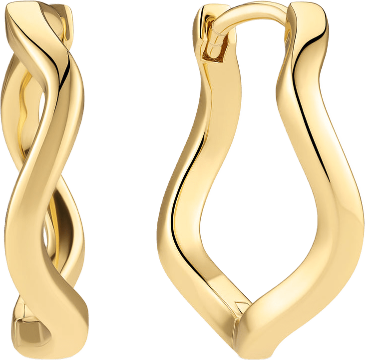 Ellera Waves Grande Earrings, från Sif Jakobs Jewellery, i färgen guld.