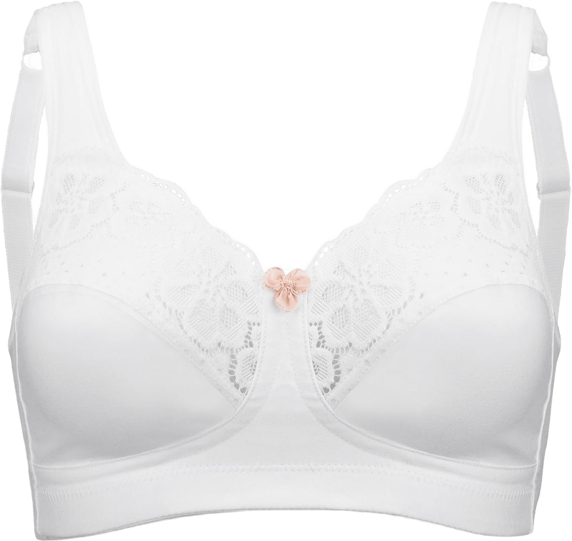 Cotton Bloom Mjuk-bh, från Swegmark, i färgen vit.