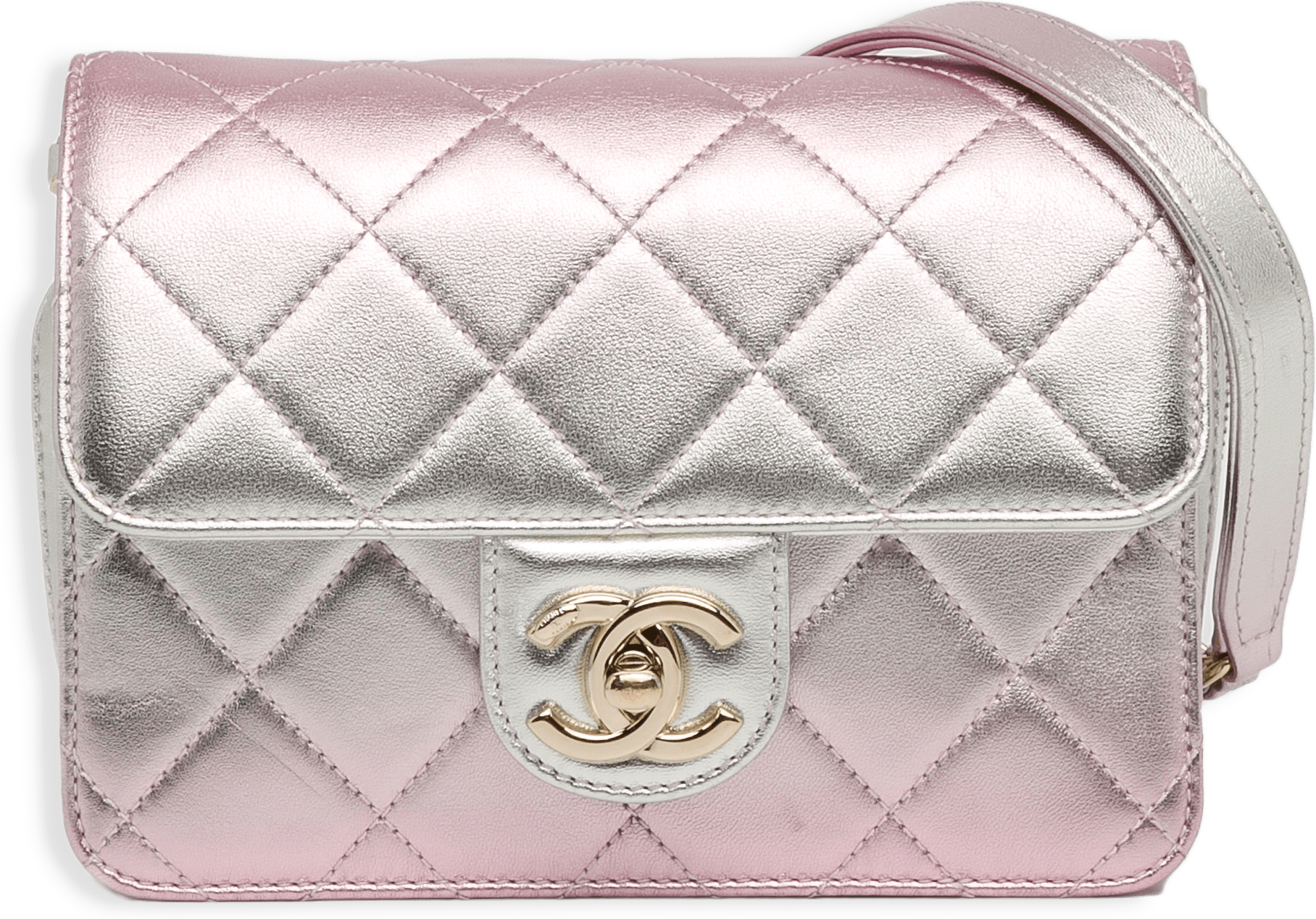 Chanel Mini Metallic Lambskin Like A Wallet Flap Bag