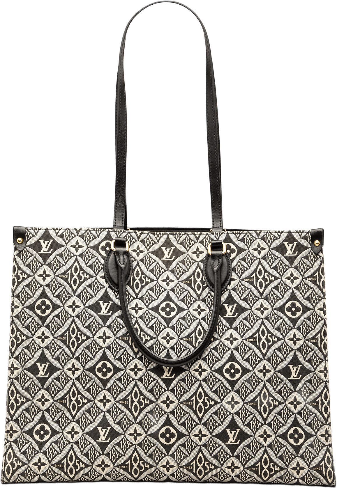 Louis Vuitton Monogram Jacquard Since 1854 Onthego Gm, från Luxclusif, i färgen black.