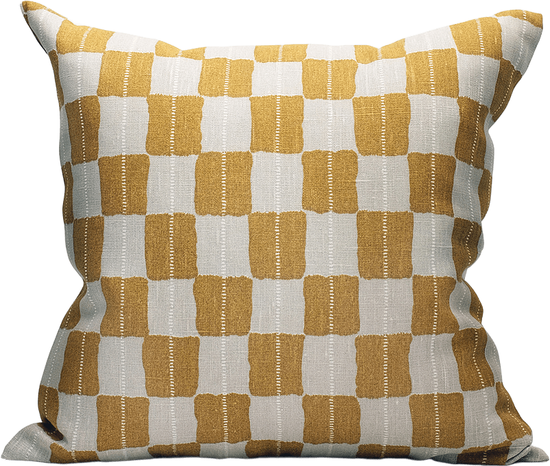 Cushion Cover Karin - Sand/mustard 50x50cm, från Littlephant, i färgen mustard yellwo/sand.