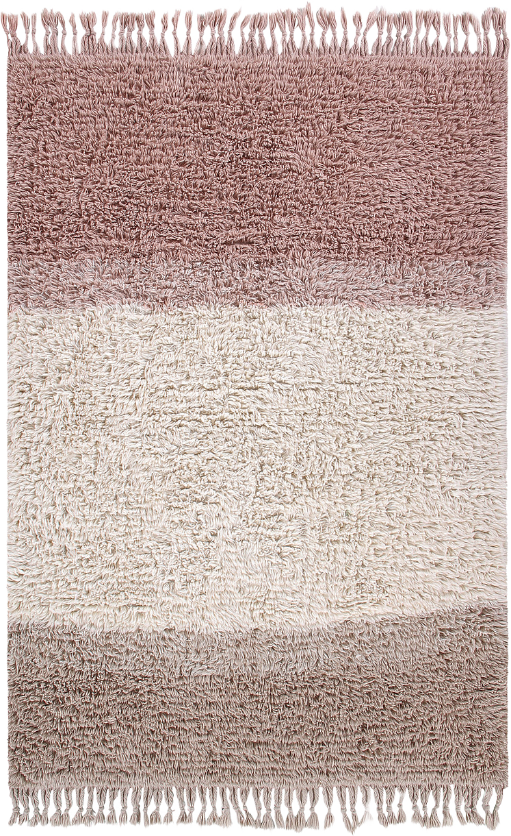 Tvättbar Ullmatta Woolable Free Spirit Xl, från LORENA CANALS, i färgen dusty pink, natural, champagne.
